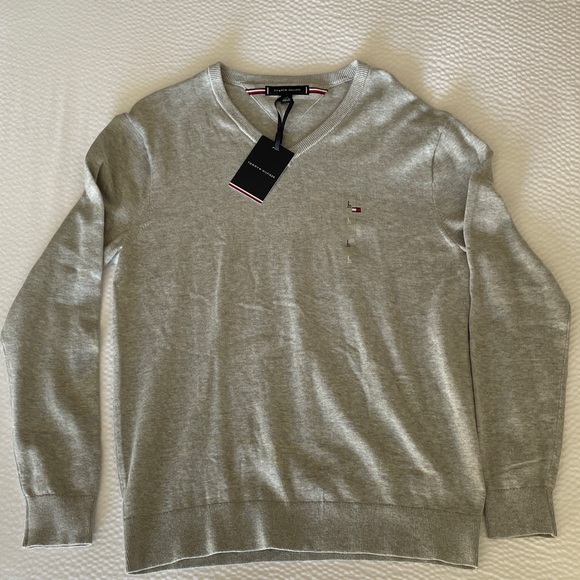 Tommy Hilfiger Other - NWT Tommy Hilfiger Men's Light Gray V-Neck Sweater